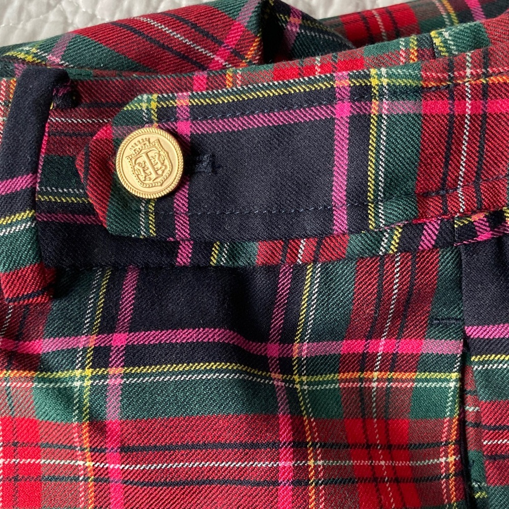 Talbots Vibrant Wool-blend Plaid Straight Wider-leg Pants, 4 Petite - Picture 8 of 11